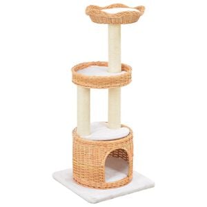 vidaXL &Aacute;rvore para gatos c/ postes arranhadores madeira de salgueiro