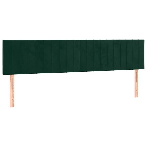 vidaXL Cabeceiras verde-escuro 180x5x78/88 cm veludo