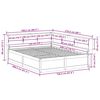 vidaXL Cama com estante sem colch&atilde;o 150x200 cm pinho maci&ccedil;o branco