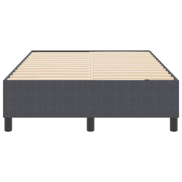 vidaXL Estrado de cama plataforma Cinza Escuro 120 x 190 cm tecido