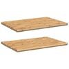 vidaXL Tapetes de casa de banho 2 pcs 70x50 cm bambu