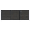 vidaXL Painel de Cerca 3 pcs WPC e Alum&iacute;nio Preto