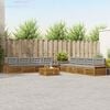 vidaXL Conjunto de Sof&aacute;s para Exterior 9 pcs Cinza Natural e Claro