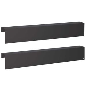 vidaXL Perfil de cobertura para jardim 2 unid. 100 x 10 x 15 cm A&ccedil;o