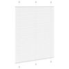 vidaXL Branco Plissada Cega 110x100cm Largura Tecido 109,4cm Poli&eacute;ster