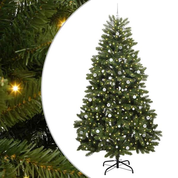 vidaXL &Aacute;rvore de Natal Artificial Verde 300 cm PVC e Metal