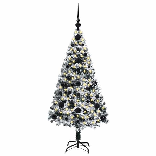 vidaXL &Aacute;rvore de Natal Artificial Branco 120 cm PVC, A&ccedil;o e Pl&aacute;stico