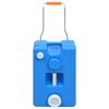 vidaXL Tanque de &aacute;gua com rodas para campismo 25 L azul