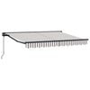 vidaXL Toldo retr&aacute;til Cinza Claro e Branco 3 x 2,5 m