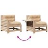 vidaXL 4 pcs conjunto lounge de jardim c/ almofad&otilde;es pinho maci&ccedil;o