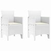 vidaXL Cadeira de Jardim 2 pcs Branco 53 x 49 x 85 cm Polipropileno