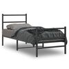 vidaXL Estrutura de cama com cabeceira e p&eacute;s 80x200 cm metal preto