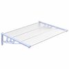vidaXL Toldo para porta 122x90 cm policarbonato cinzento/transparente