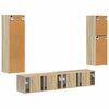 vidaXL Conjunto de m&oacute;vel de TV Montado na parede 4 pcs Carvalho Sonoma