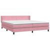 vidaXL Cama com molas/colch&atilde;o rosa 180x220 cm veludo