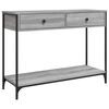 vidaXL Mesa consola 100x34,5x75cm derivados de madeira cinzento sonoma