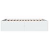 vidaXL Estrutura de cama 135x190 cm derivados de madeira branco
