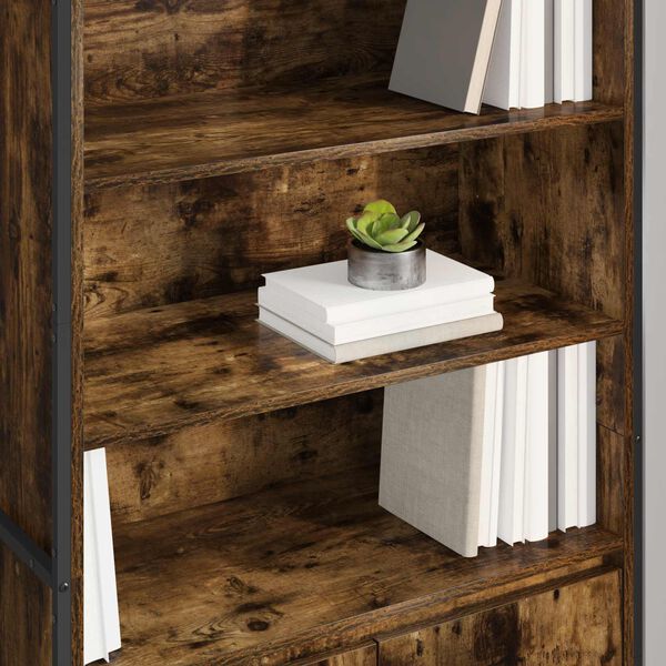 vidaXL Arm&aacute;rios Altos 2 pcs Carvalho Fum&ecirc; 79 x 36 x 200 cm