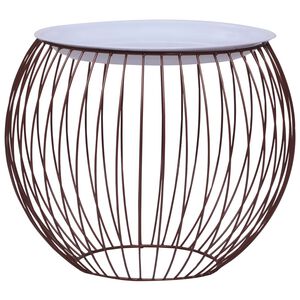 vidaXL Mesa de centro dourada &Oslash; 51 cm