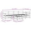 vidaXL 6 pcs conjunto lounge de jardim madeira de douglas maci&ccedil;a
