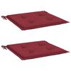 vidaXL Almofad&otilde;es p/ cadeiras jardim 2pcs tecido oxford vermelho tinto