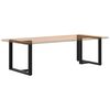 vidaXL P&eacute;s de mesa de jantar em forma de T, 2 pe&ccedil;as, preto, 100x35x(72-73) cm, a&ccedil;o
