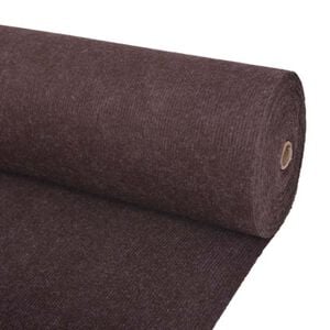 vidaXL Tapete Castanho 1,2 x 10 m Poli&eacute;ster
