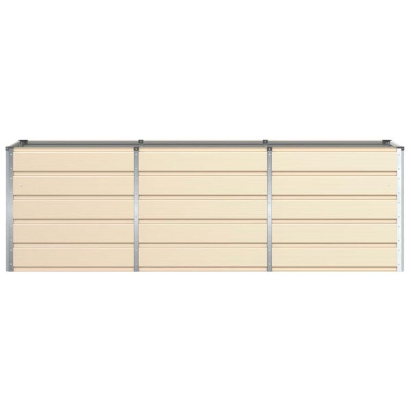 vidaXL Floreira Ivory 240 x 80 x 75 cm A&ccedil;o