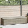 vidaXL Caixa de arruma&ccedil;&atilde;o p/ jardim 220x50x58 cm vime PE cinza-claro