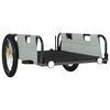 vidaXL Reboque de bicicleta tecido oxford/ferro cinzento