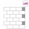 vidaXL Azulejo Subterr&acirc;neo 20 pcs Branco e Cinza 30,5 x 30,5 cm