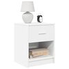 vidaXL Mesa de cabeceira com gaveta 40x34x50 cm branco
