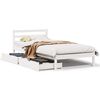 vidaXL Cama sem colch&atilde;o 90x200 cm madeira de pinho maci&ccedil;a branco