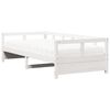 vidaXL Sof&aacute;-cama com colch&atilde;o 80x200 cm madeira de pinho maci&ccedil;a branco