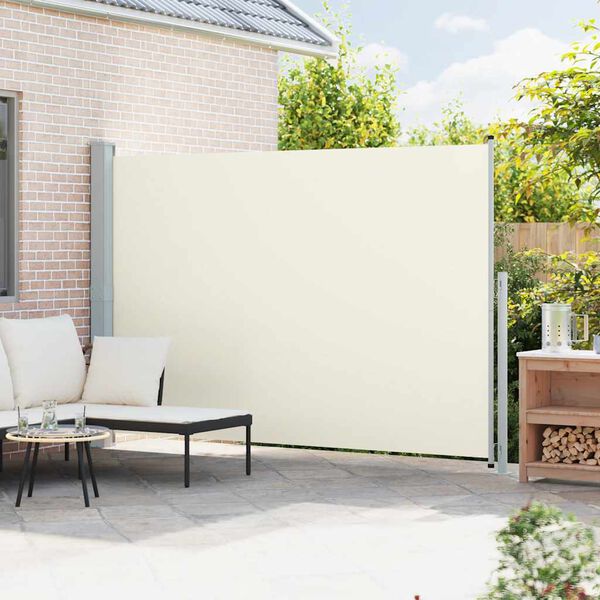 vidaXL Toldo lateral retr&aacute;til para p&aacute;tio 200x300 cm creme