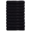 vidaXL Toalhas de sauna premium SOLUND 10 pcs 80x200 cm 600 gsm preto