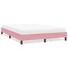 vidaXL Estrutura de cama sem colch&atilde;o 160x220 cm veludo rosa
