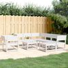 vidaXL 8 pcs conjunto lounge de jardim pinho maci&ccedil;o branco