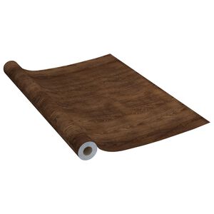vidaXL Autocolante para m&oacute;veis 500x90 cm PVC cor carvalho escuro