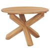 vidaXL Mesa de jantar para jardim &Oslash;110x75 cm madeira de teca maci&ccedil;a