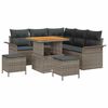 vidaXL Conjunto de Sof&aacute; de Jardim 8 unid. 7-N&uacute;mero de lugares Cinzeto