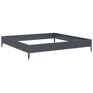 vidaXL Canteiro elevado de jardim 100x100x18,5 cm a&ccedil;o antracite