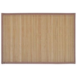 Individuais de mesa em bambu 6 pcs 30 x 45 cm castanho