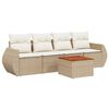vidaXL 5 pcs conjunto de sof&aacute;s p/ jardim com almofad&otilde;es vime PE bege