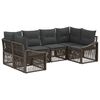 vidaXL Conjunto de Sof&aacute; de Jardim 6 unid. 6-N&uacute;mero de lugares Cinzento