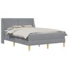 vidaXL Estrutura de cama com colch&atilde;o Cinzento-claro 140 x 200 cm
