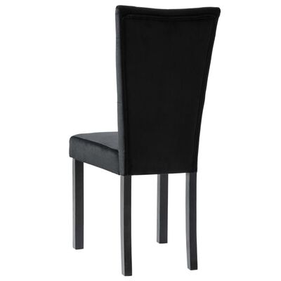 vidaXL Cadeiras de jantar 6 pcs veludo preto