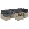 vidaXL Conjunto de Sof&aacute; de Jardim 8 unid. Cinzento-claro
