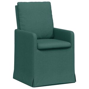 vidaXL Cadeiras de Jantar 2 pcs Verde-escuro 57 x 67 x 98 cm tecido
