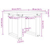 vidaXL Mesa de centro estrutura em O 50x50x35,5 cm pinho/aço